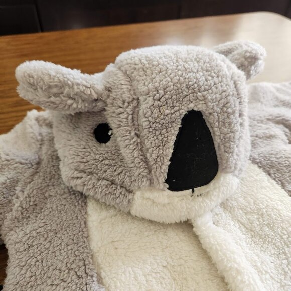 Koala Bear Winter Fleece Jumper Warmer NEW For 12 - 18 months Gray NWT Hoodie Ho - Picture 4 of 6